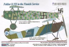 1/48 Masks for Fokker D.VII in the Finnish Service