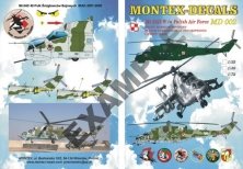 1/72 Mil Mi-24 D/W 1 decals sheet for 8 helicopters