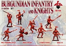 1/72 Burgundian Infantry and Knights Set 1 15 century