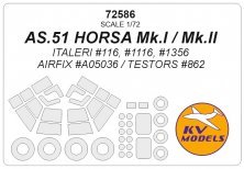 1/72 AS.51 Horsa Mk.I / Mk.II masks for Italeri