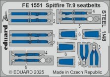 1/48 Spitfire Tr.9 seatbelts STEEL for Airfix