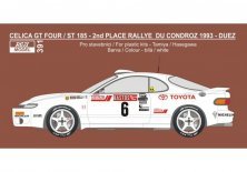 D�calcomanies Celica GT-Four Rally Condroz 1993 1/24