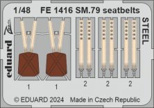 1/48 SM.79 seatbelts STEEL for Eduard
