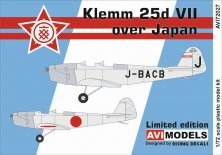 1/72 Klemm 25d VII over Japan, 1935-1937