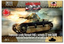 1/72 French Renault R40 tank with SA38 gun