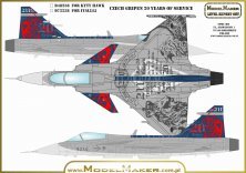 Model Maker Saab JAS-39C Gripen Czech Decals 1/48 Model Maker Saab JAS-39C Gripen Czech Decals 1/48