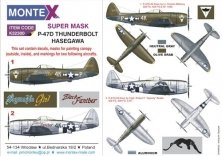 1/32 Republic P-47D Thunderbolt canopy + insignia masks + decals