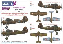 1/32 Pzl P-11c 2 canopy masks + insignia and markings masks