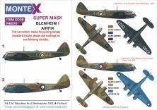 1/48 Bristol Blenheim Mk.IF Raf  masks & decals
