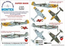 Montex 1/32 Bf-109E-4 Masques verri�re + insignes + d�cals Eduar