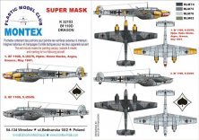 Montex Masques Bf-110D 1/32 Cockpit et Marquages Dragon