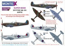 1/24 Supermarine Spitfire Mk.VIII mask for Airfix