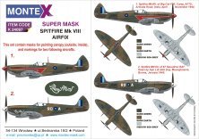 1/24 Supermarine Spitfire Mk.VIII mask for Airfix