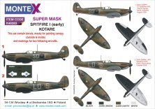 1/32 Supermarine Spitfire Mk.I Early canopy frame paint masks