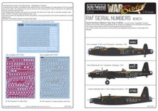 1/72 8 inch Serial Numbers (Medium Sea Grey/White) RAF Bomber