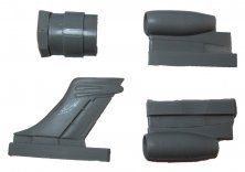 1/144 McDonnell-Douglas MD-90 tail, engines and fuselage plug