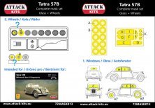 Attack 1/72 Tatra T57B Set de Masques Vitres et Roues