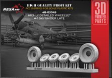1/48 Douglas A-1 Skyraider late wheels set