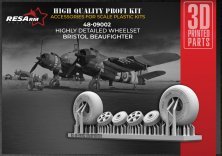 1/48 Bristol Beaufighter wheels type 1 for Tamiya