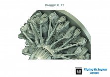 1/72 Piaggio P.XI engine