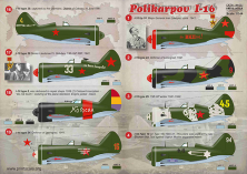 1/144 Polikarpov I-16 decals