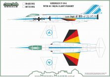 1/48 German F-104 Wtd 61 98/04 Last Flight