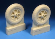 1/24 Messerschmitt Bf-109E/F Mainwheels with Ribbed Tires