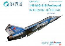 1/48 MiG-31B 3D-Print & colour Interior decal