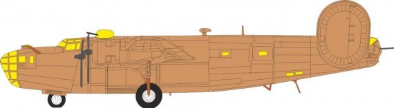 Mask 1/72 B-24D for Airfix