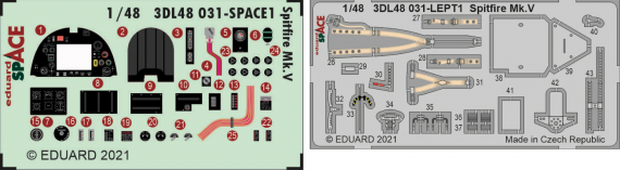 1/48 Supermarine Spitfire Mk.V Decals instruments