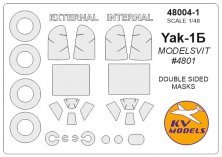 1/48 Yakovlev Yak-1B Double-sided masks + wheels masks