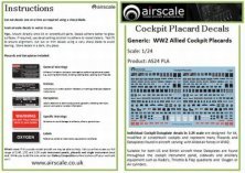 1/24 Cockpit Placards & Dataplates