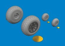Brassin 1/48 P-40N wheels block tread for Eduard