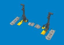 Brassin 1/48 P-40N undercarriage legs for Eduard