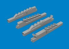 Brassin 1/48 Ju 88A exhaust stacks for Eduard/ICM