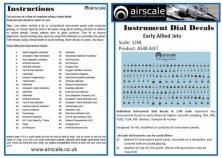 1/48 Instrument Dial decals for early allied jets