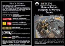 1/48 Modern Cockpit Data and Warning decals