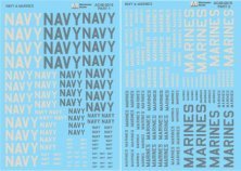 Microscale 1/48 Navy & Marines Words - 2 Fogli