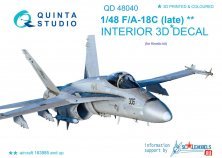 1/48 F/A-18C late 3D-Printed & colour Interior