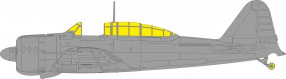 Mask 1/48 A6M2-K TFace for Eduard