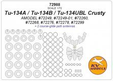 1/72 Tupolev Tu-134 Crusty masks