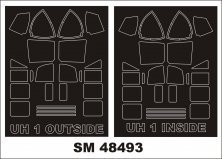 1/48 Bell UH-1D Huey masks