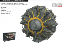 Brassin 1/48 A6M2 engine PRINT