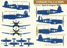 1/72 Vought F4U-4 Corsairs in WWII April to August 1945