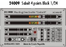 Eduard EDU24009 Sabelt 4-Point Black Seatbelts 1/24
