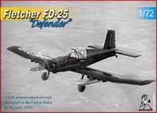 1/72 Fletcher FD-25 Defender, 1950s Us ground attack plane