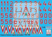 HAD D�cals Insignes Nationaux Hongrois & Num�ros 1990-98 1/48
