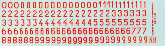 1/35 Decal German Turret numbers WWII N.5