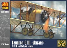 1/32 Caudron G.III Anzani, British and Belgian service.