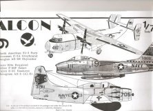 Falcon 1/72 C-2A Greyhound, AD-5W Skyraider, FJ-3 Fury